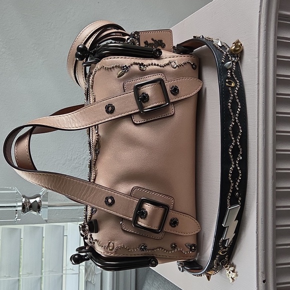 Coach Handbags - NWT COACH x Keith Haring Crystal Embellished 1941 Mailbox 24 Leather Bag 29099